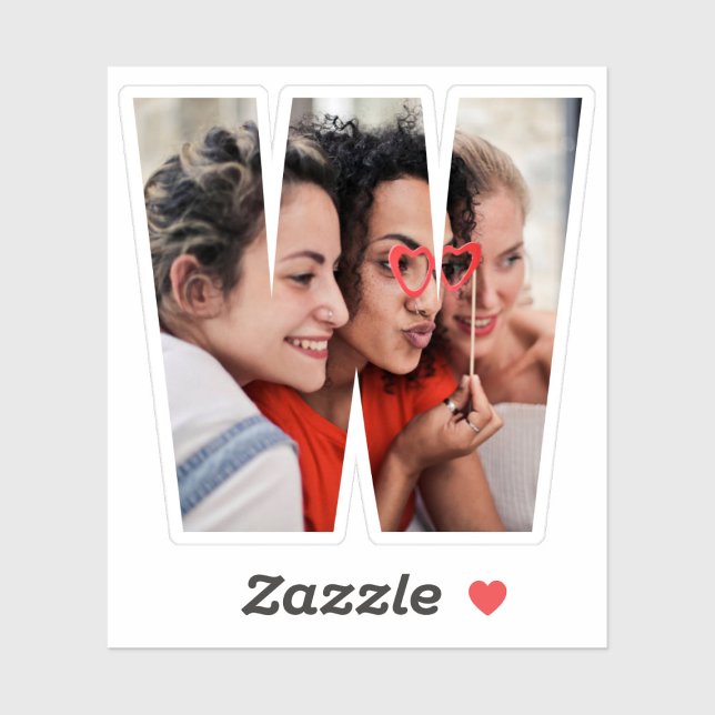 Pegatina Letter W Alphabet & Photo Custom-Cut Vinyl Sticker (Subido por el creador)