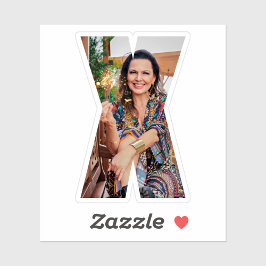 Pegatina Letter X Alphabet & Photo Custom-Cut Vinyl Sticker