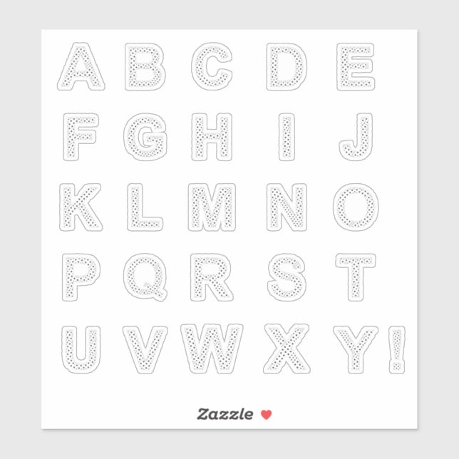 PEGATINA LETTERS MADE OF BLACK STARS (Hoja)