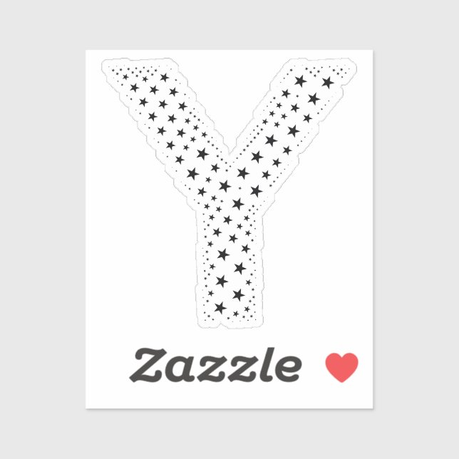 PEGATINA LETTERS MADE OF BLACK STARS (Hoja)