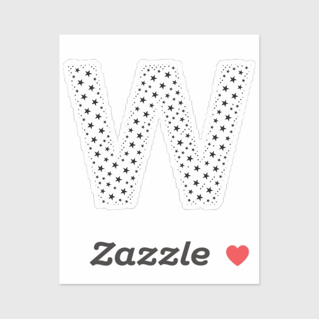 PEGATINA LETTERS MADE OF BLACK STARS (Hoja)