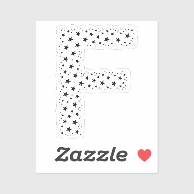 PEGATINA LETTERS MADE OF BLACK STARS (Hoja)