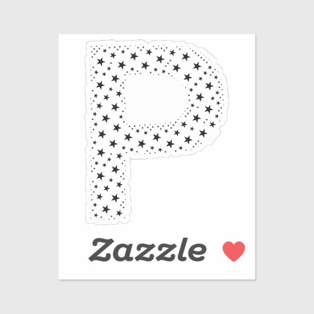 PEGATINA LETTERS MADE OF BLACK STARS (Hoja)