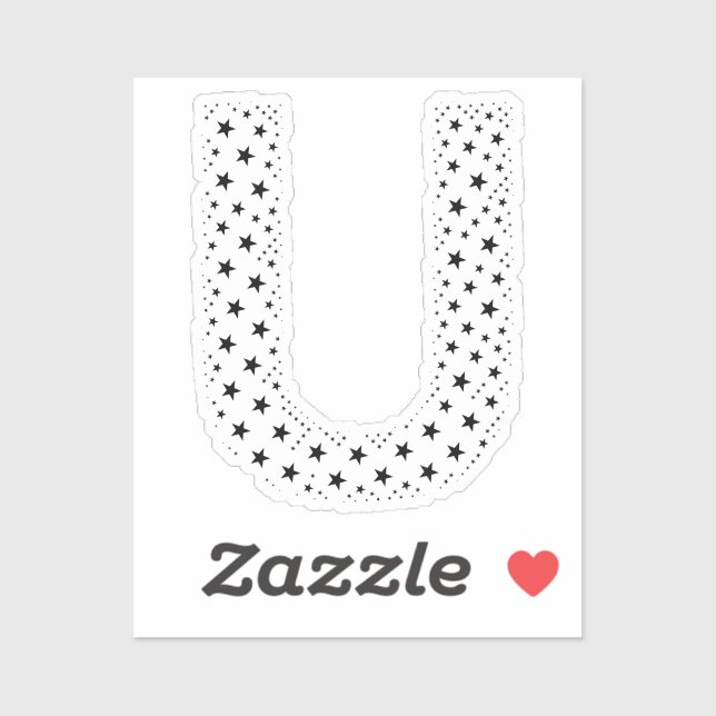 PEGATINA LETTERS MADE OF BLACK STARS (Hoja)