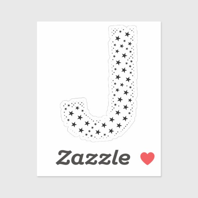 PEGATINA LETTERS MADE OF BLACK STARS (Hoja)