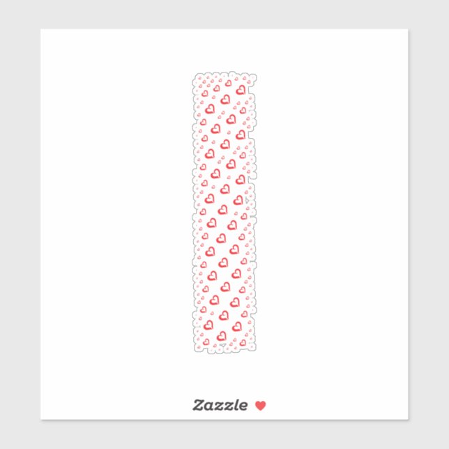 PEGATINA LETTERS MADE UP OF HEARTS (Hoja)