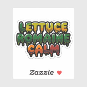 Pegatina Lettuce Romaine Calm Drippy Arte de texto