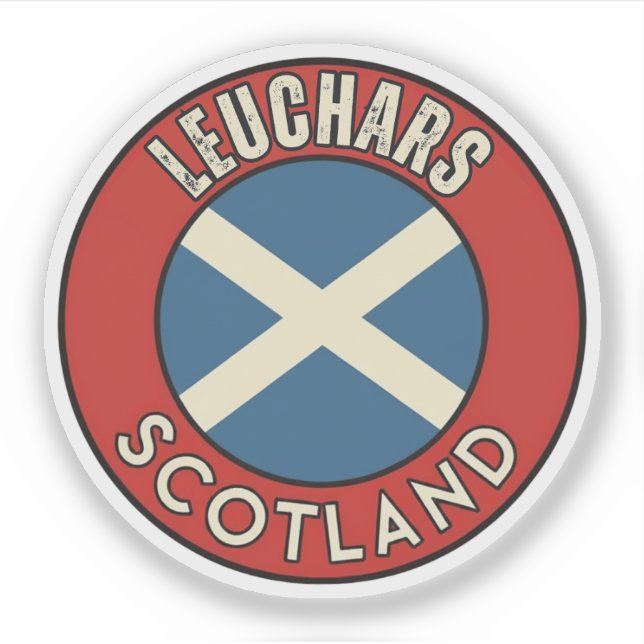 Pegatina Leuchars, Escocia (Anverso)