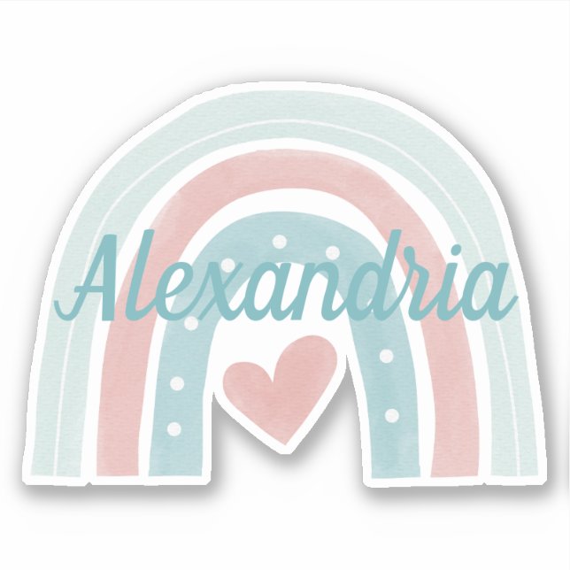 Pegatina Levantarse por encima del arco iris bohemio (Anverso)