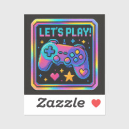 Pegatina LEVEL UP Pixel Art Gamer Badge