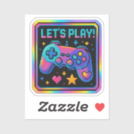 Pegatina LEVEL UP Pixel Art Gamer Badge