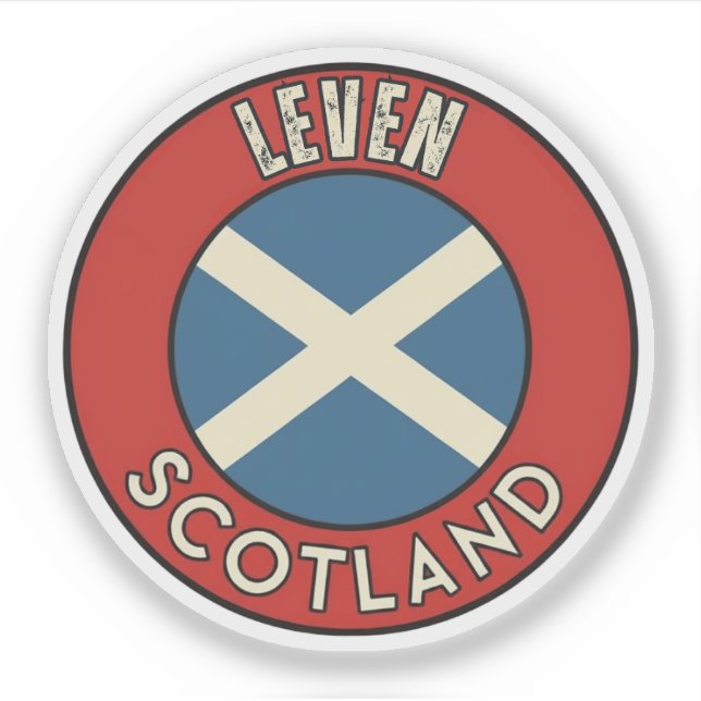 Pegatina Leven, Escocia (Anverso)