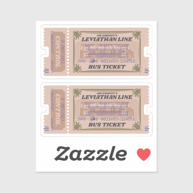 Pegatina Leviathan Line Innsmouth Bus (Hoja)