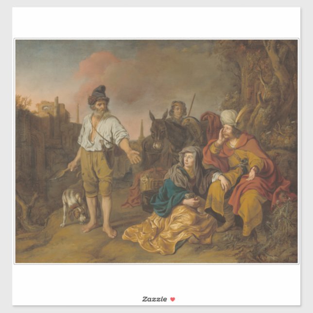 Pegatina Levite y su concubina en Gibeah, Testamento Viejo (Hoja)