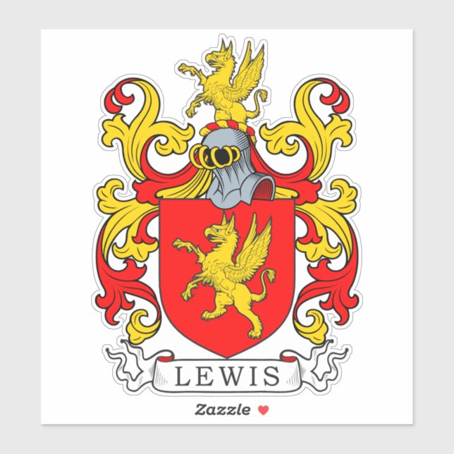 Pegatina Lewis Family Crest (Hoja)