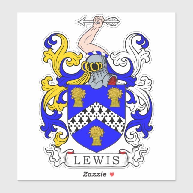 Pegatina Lewis Family Crest (Hoja)