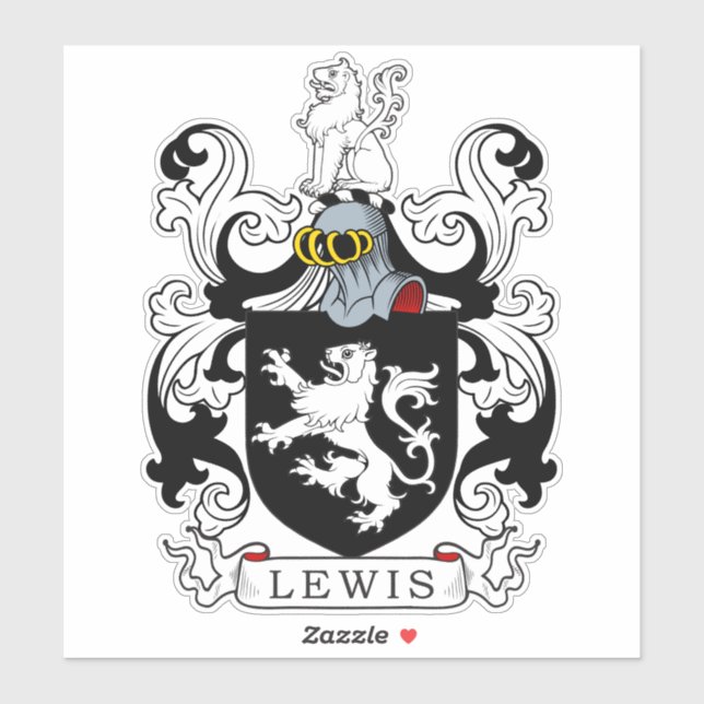 Pegatina Lewis Family Crest (Hoja)