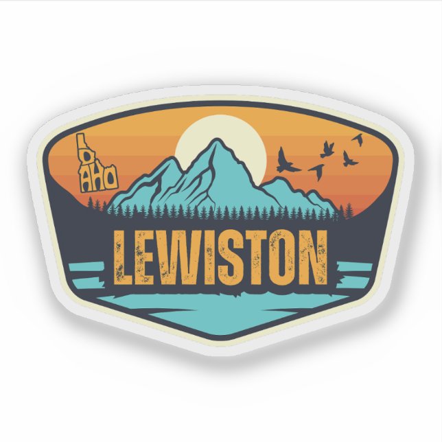 Pegatina Lewiston, Idaho (Anverso)