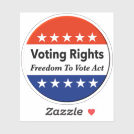 Pegatina Ley de derecho de voto