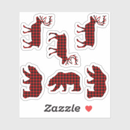 Pegatina Leyenda del gato de lumberjack de búfalo de oseo r