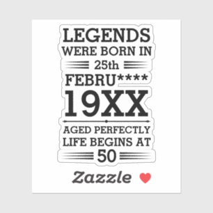 Pegatina Leyendas Personalizados nacieron en el mes de la e