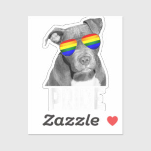 Pegatina LGBT Pitbull Gay Pride Dog Shades Sungafas LGBTQ
