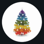 PEGATINA LGBT Rainbow Christmas Tree<br><div class="desc">Árbol de Navidad con arco iris bonito</div>