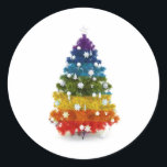 PEGATINA LGBT Rainbow Christmas Tree<br><div class="desc">Árbol de Navidad con arco iris bonito</div>