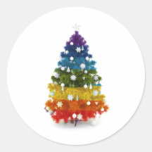 PEGATINA LGBT Rainbow Christmas Tree