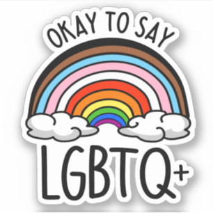 Pegatina LGBTQ+ está bien decir