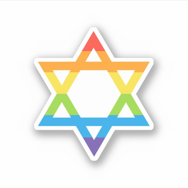 Pegatina LGBTQ Israel Estrella De Orgullo De David Mes (Anverso)