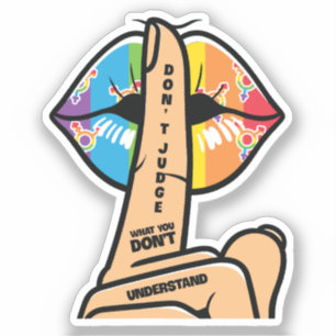 Pegatina LGBTQ - No juzgues lo que no entiendes
