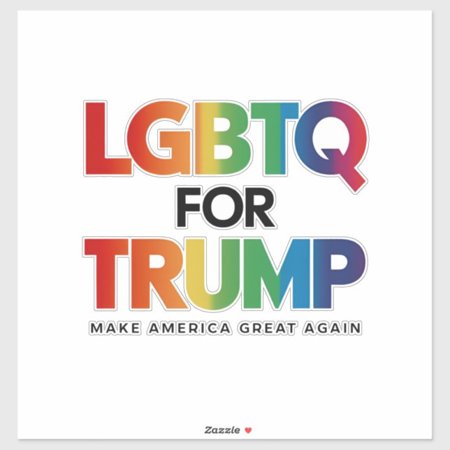PEGATINA LGBTQ PARA TRUMP GAY LESBIAN PARA TRUMP 2024 (Hoja)