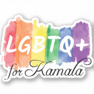 Pegatina LGBTQ por la laptop Kamala Rainbow Gay Prige