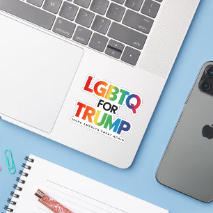 PEGATINA LGBTQ POR TRUMP GAY LESBIANA POR TRUMP 2024 