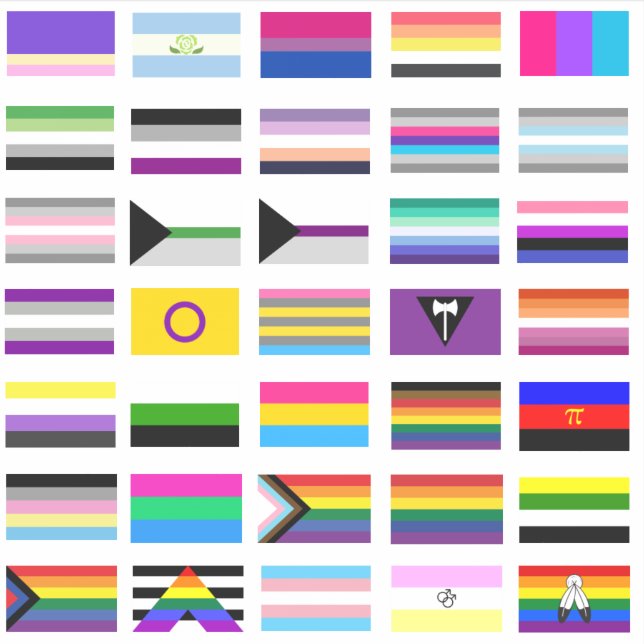 Pegatina LGBTQ+ Pride Flags (Anverso)