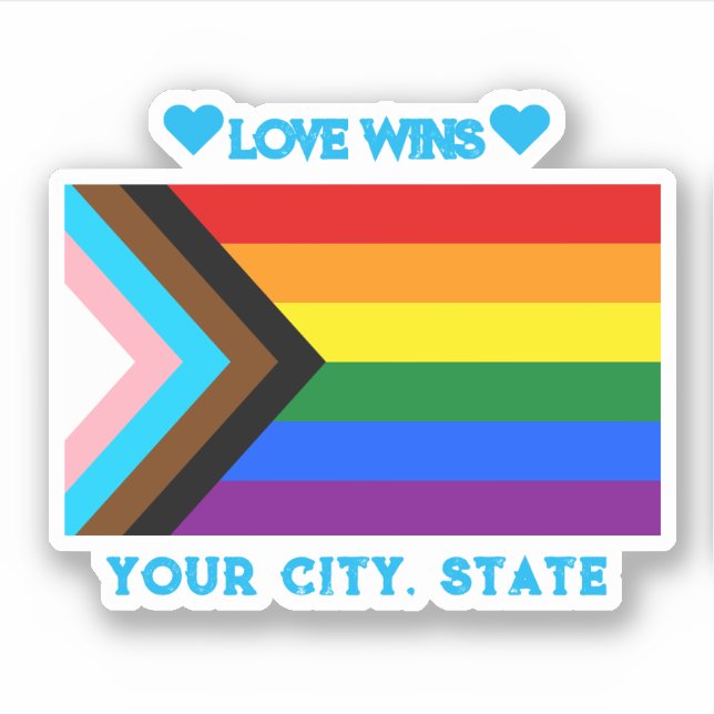 Pegatina LGBTQIA Pride Flag  (Anverso)