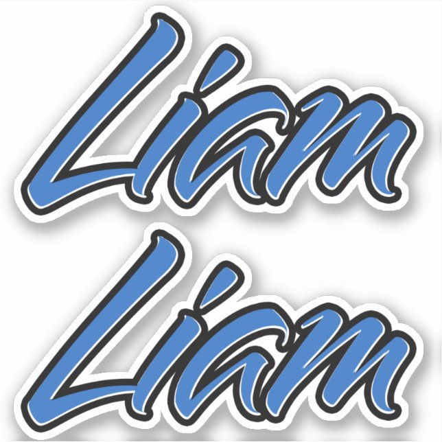 Pegatina Liam Name blue Aufkleber Sticker Stickerset (Anverso)