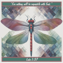 Pegatina Libélula Geo personalizable