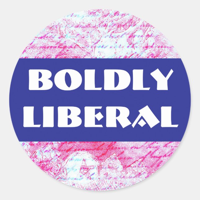 PEGATINA LIBERAL BOLDLY (Anverso)