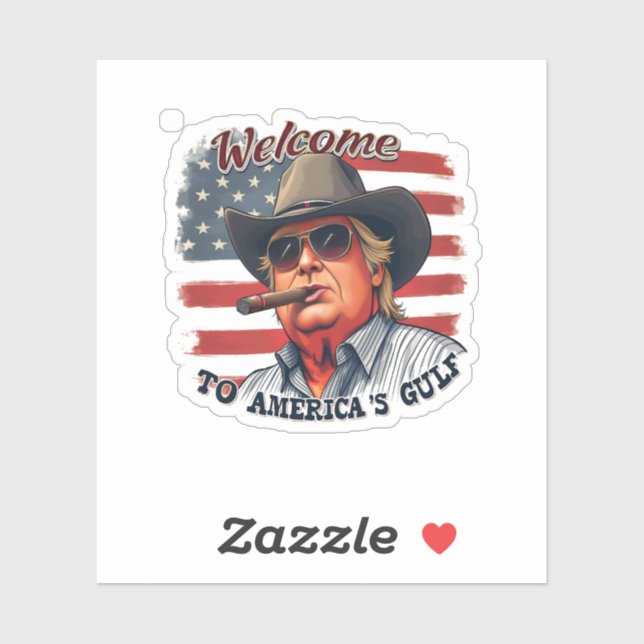 Pegatina Libertad para el estadounidense del Golfo (Hoja)