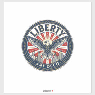 Pegatina Liberty Adventure Patriótico Patriótico Pulp Book 