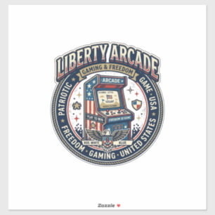 Pegatina Liberty Arcade Patriótica Patriótica Arcade Jugado