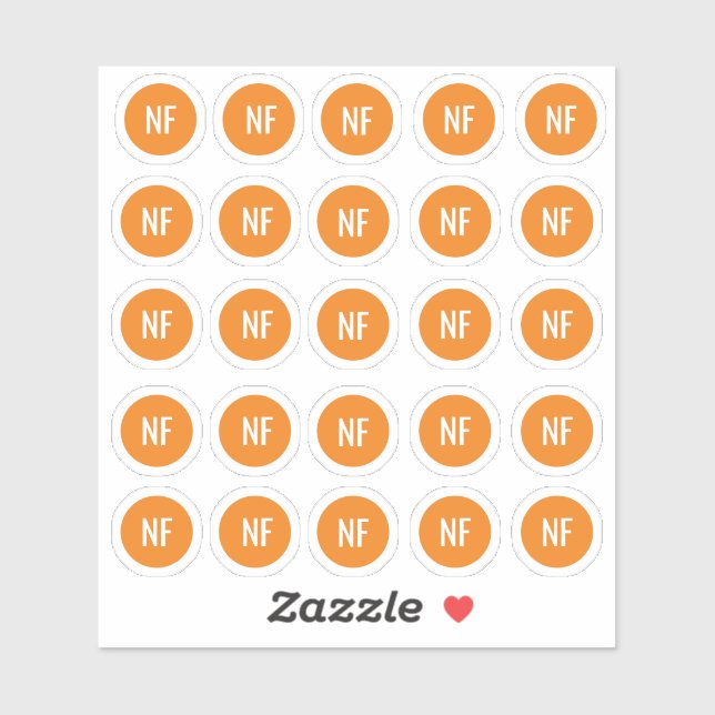 Pegatina libre de nueces para elección de comidas (Hoja)