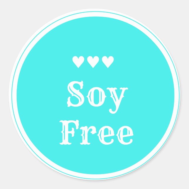 Pegatina libre de soya (Anverso)