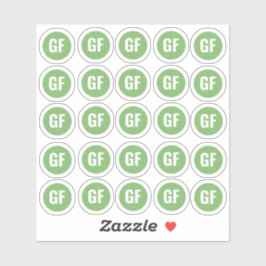 Pegatina libre Gluten para la elección de comidas