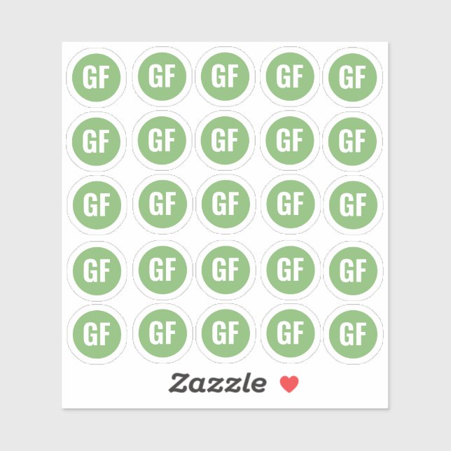 Pegatina libre Gluten para la elección de comidas (Hoja)