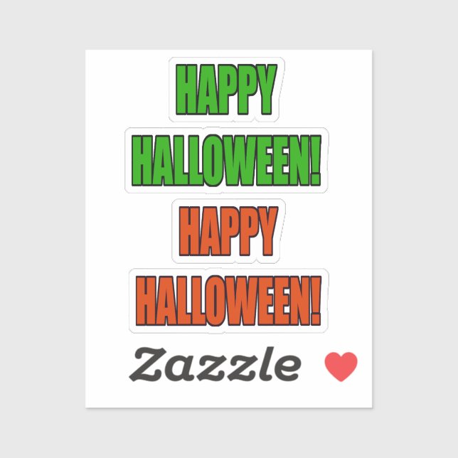 Pegatina Libro de chatarra Feliz Halloween (Hoja)