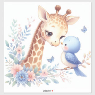 Pegatina Libro De Historias Woodland Babies Giraffe And Blu