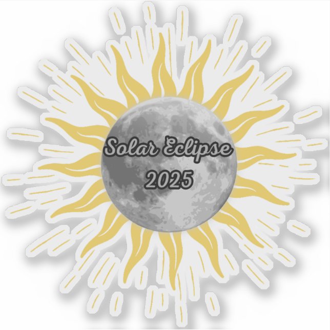 Pegatina Libro de memoria de eclipse solar de 2025 (Anverso)